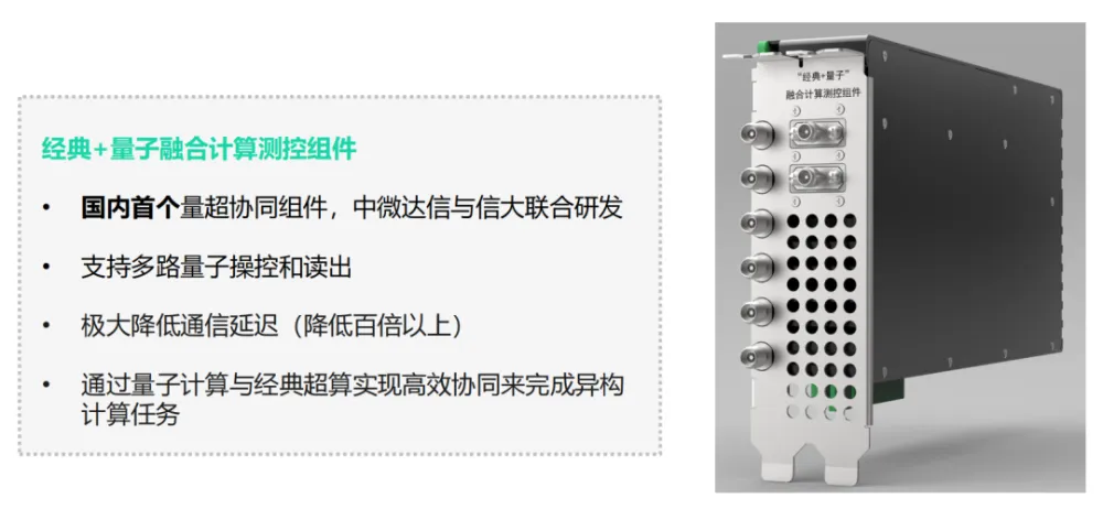 中微达信推出首个量超融合的“经典+j9游会真人游戏第一品牌融合计算测控组件”！